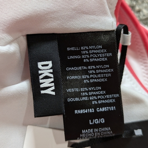 NWT DKNY peach purple scoop neck bikini top L - Picture 5 of 8